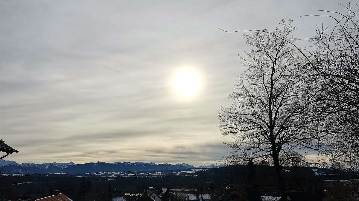 Aussicht Sonne mit Blick in die Alpen, 82383 Hohenpeißenberg, Etagenwohnung